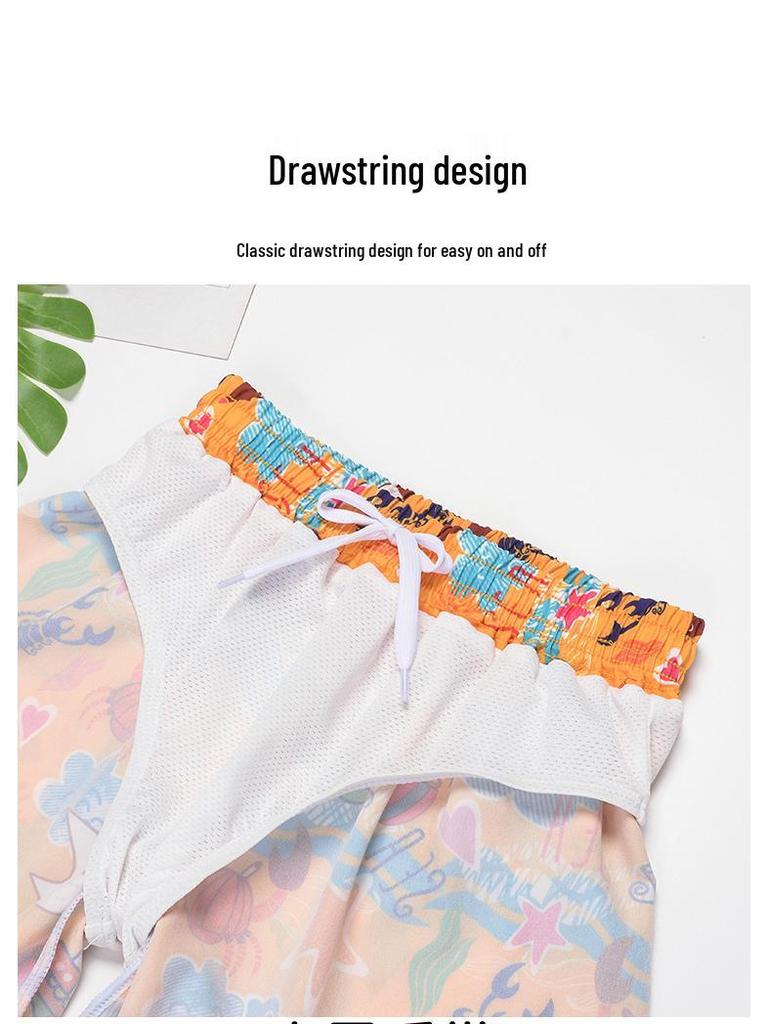 Schnelltrocknende Eltern-Kind-Badeshorts - Jungen Badeshorts mit lockerem Schnitt für Urlaub & heiße Quellen