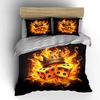 Fiery Crown and Dice Design Bedding Duvet Cover Set  (1*Duvet Cover 2*Pillowcases, without duvet insert)