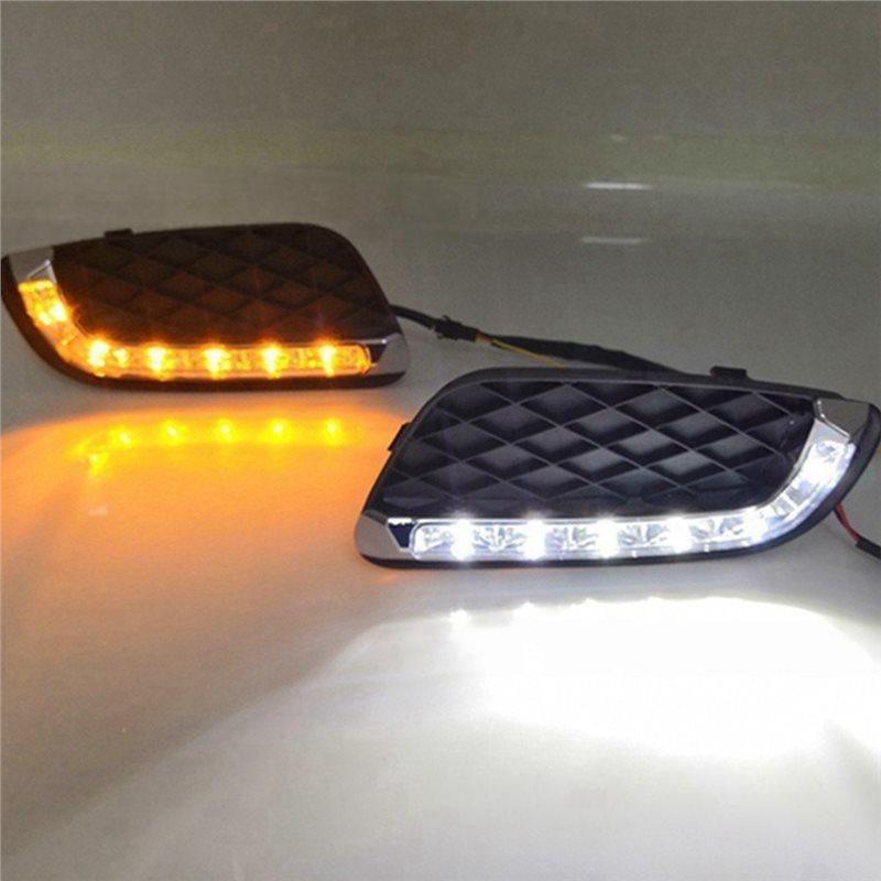 LED Daylight DRL Fog Light Two-Colors For Mercedes Benz Smart Fortwo 2008-2011 Car Accessories