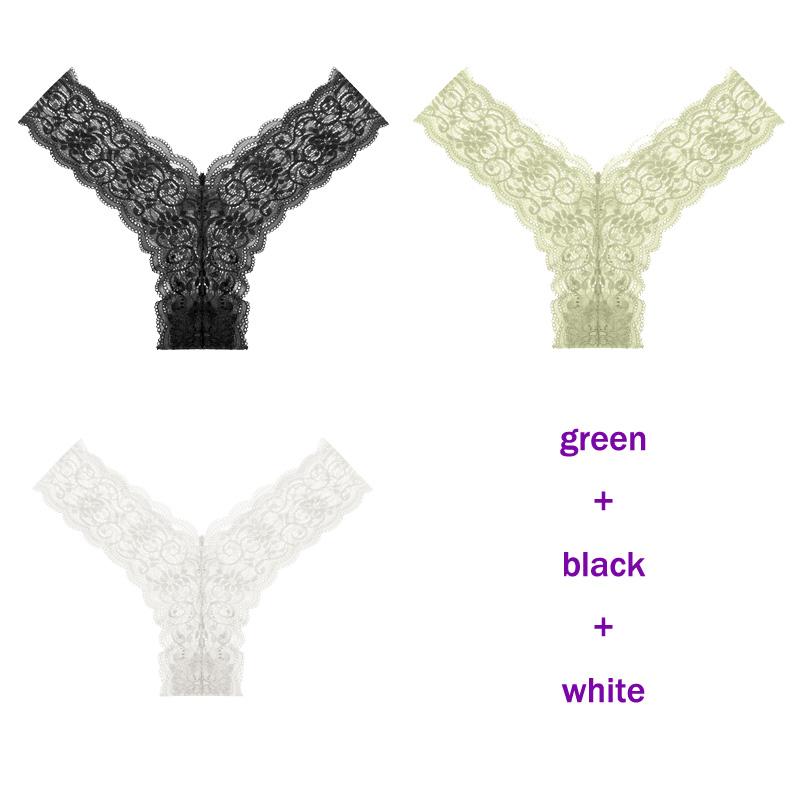 CINOON 3 Teile/los frauen höschen Transparent Low-Taille Unterhose Aushöhlen Tanga Weibliche Nahtlose G-String Sexy Unterwäsche Spitze Dessous panty