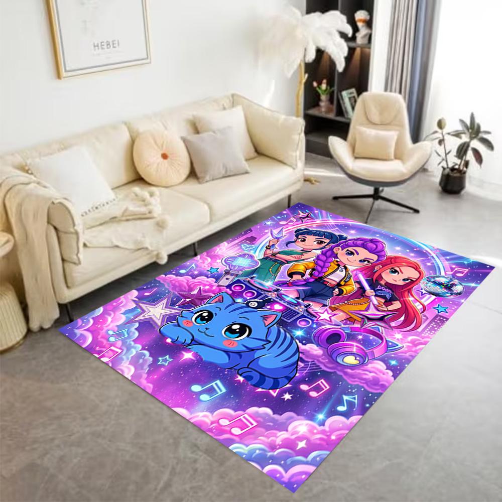 Cyberpunk Fashion Heroes Floor Mat Suitable for Study room Playrooms Dining Room Balcony Antislip Carpet Anime Office Decor