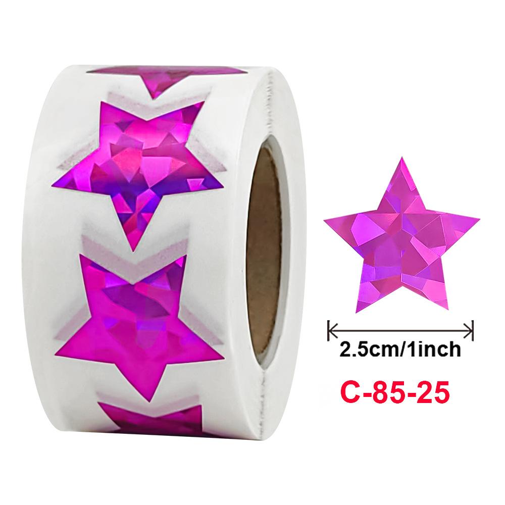 500pcs Colorful Star Adhesive Holographic Star Stickers Scrapbook Sticker Roll Labels For Kids DIY Gift Kids Reward School Craft