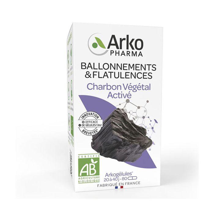 Arkopharma Arkogélules Charbon Végétal Activé Bio 80 Gélules