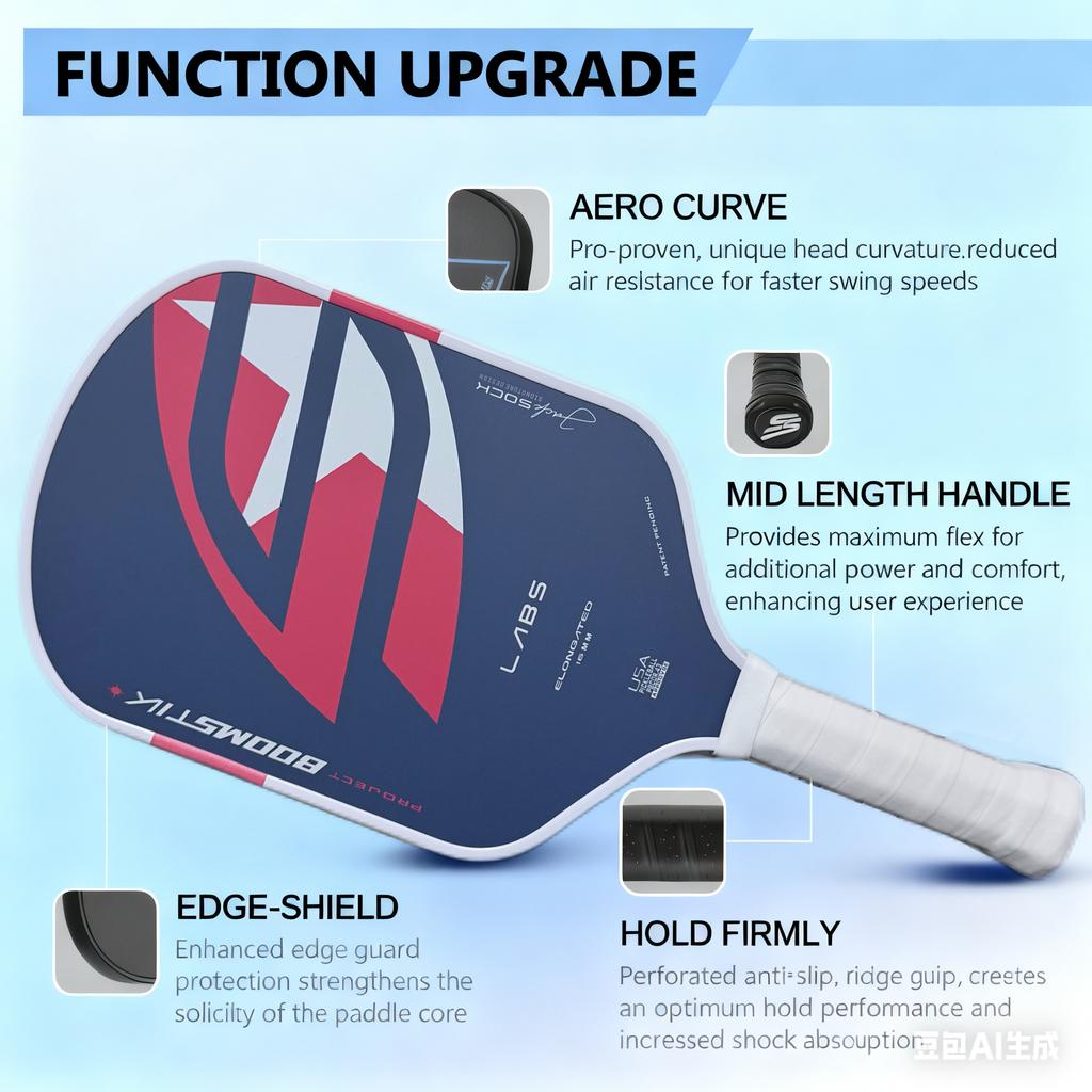 LABS Projekt Boomstk Podlouhlá Pálka na Pickleball 16mm Boom Jádro Raketa Čistě Pěnová Pálka