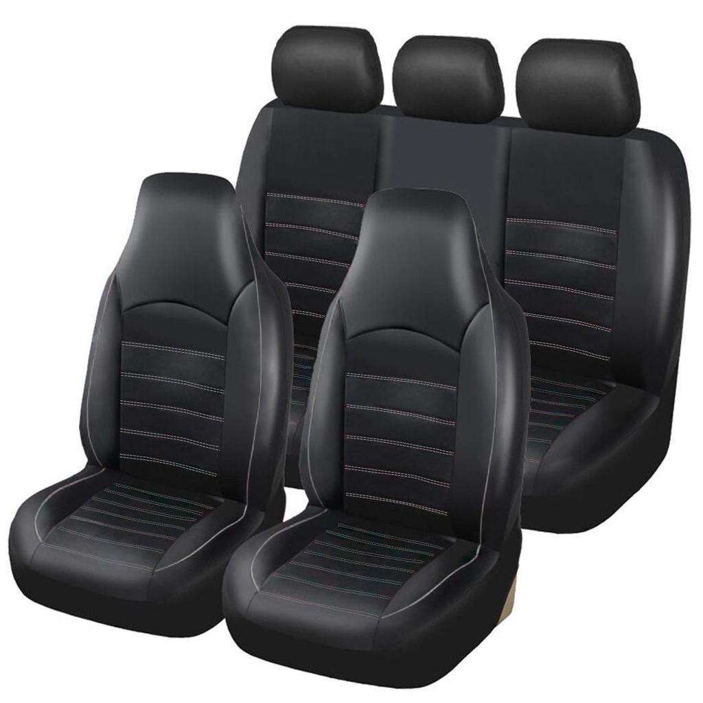 Universal PU Leather Car Seat Cover for Front Seats - All-Season, One-Piece Design