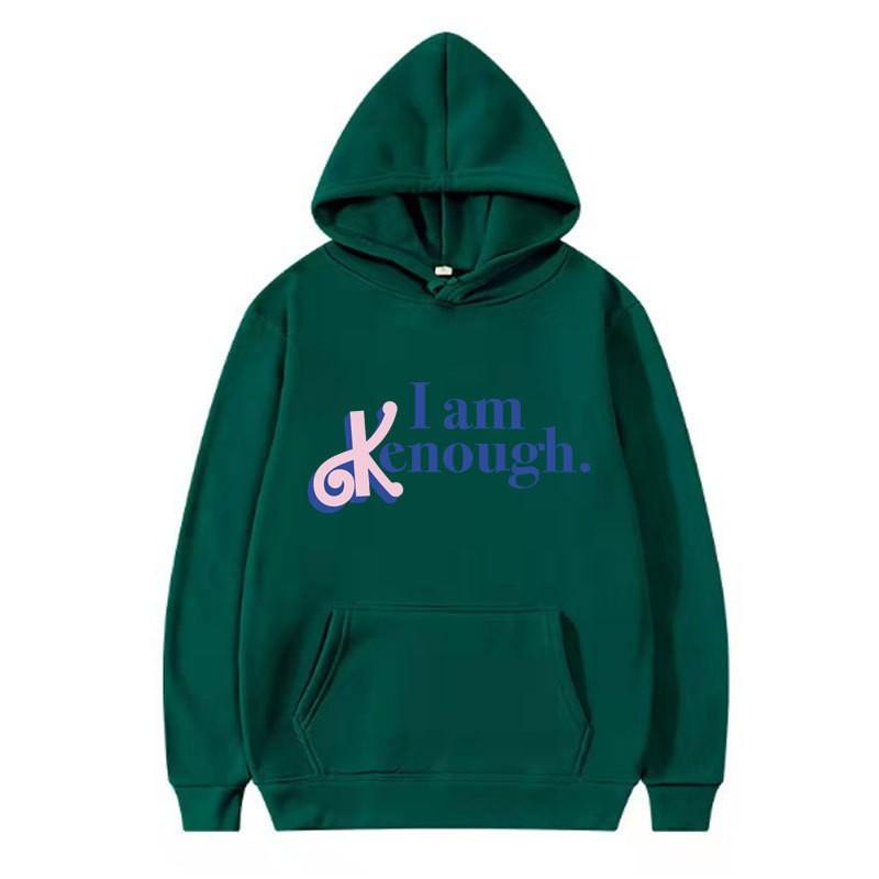 Barbie Movie Inspired I Am Kenough Printed Hoodie Men Loose Fit Casual Sport Sweatshirt Fall