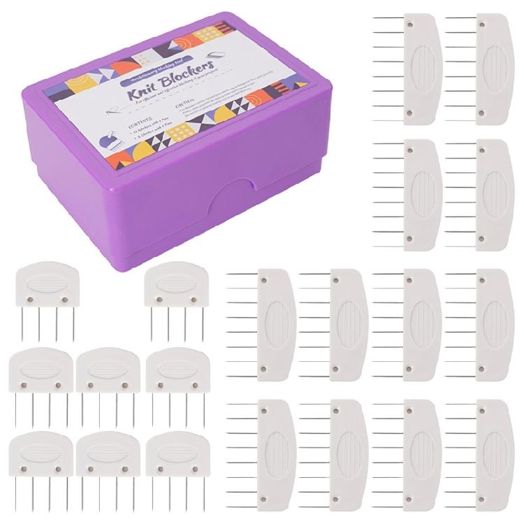 Knitting Blocking Tool with Pin Set 4-Pin 8-Pin for Blocking Knitting Sewing Crochet Needlework Project