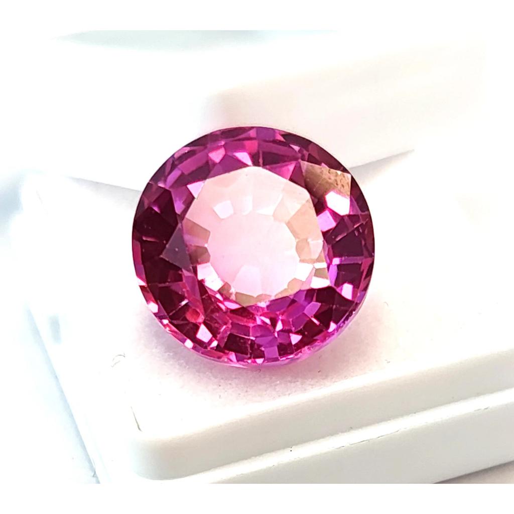 Round Cut Natural Pink Sapphire 17-19 Ct Fabulous Certified Loose Gemstone