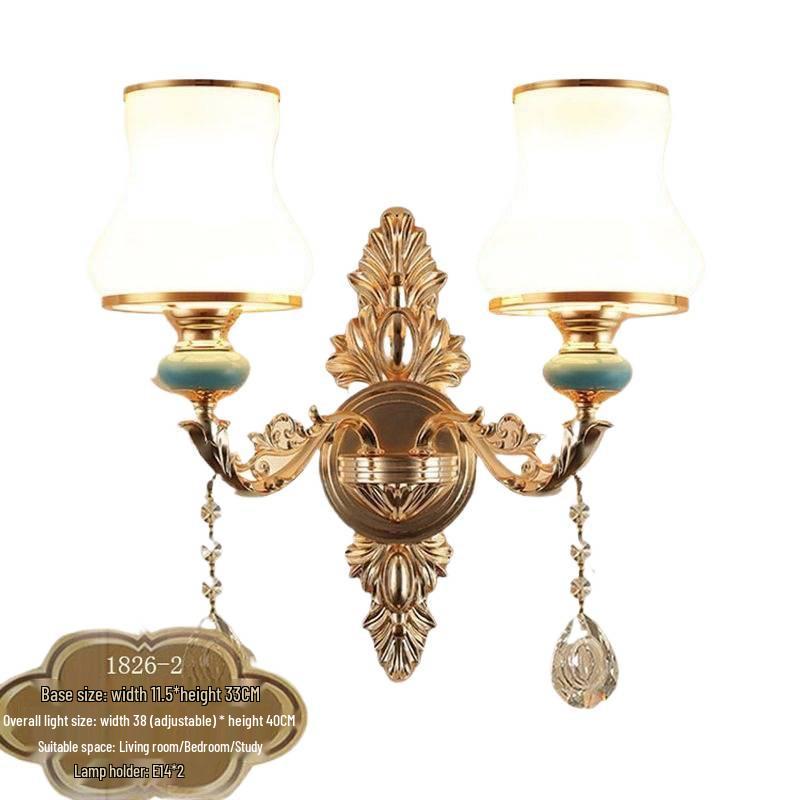 European Crystal Wall Sconce for Living Room, Bedroom, Stairway, and Aisle