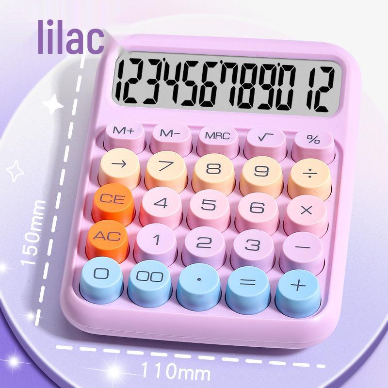 Candy Color Portable Cartoon Calculator for Kids and Office Use