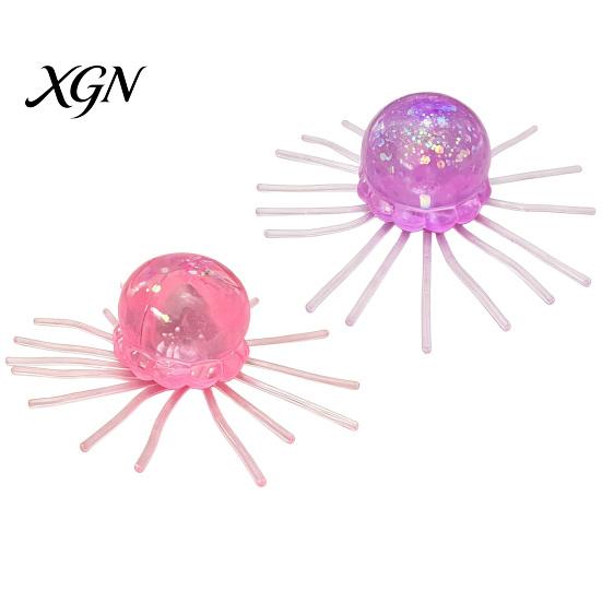Stress Relief Gadget 1/2/3Pcs Simulation Jellyfish Squeeze Toy Clear Glitter Sea Animal Fidget Sensory Soft Ball