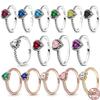925 Silver New Various Colors Shiny Heart-shaped Ring Luxury Exquisite Charm Jewelry Surprise Commemorative Gifts