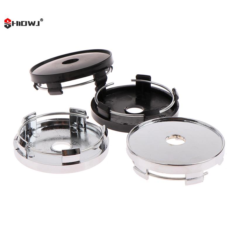 4Pcs/Set Black Plastic Car Wheel Center Covers Hubcaps Vehicle Rim Hub Cover Auto Replacement Parts Accessories