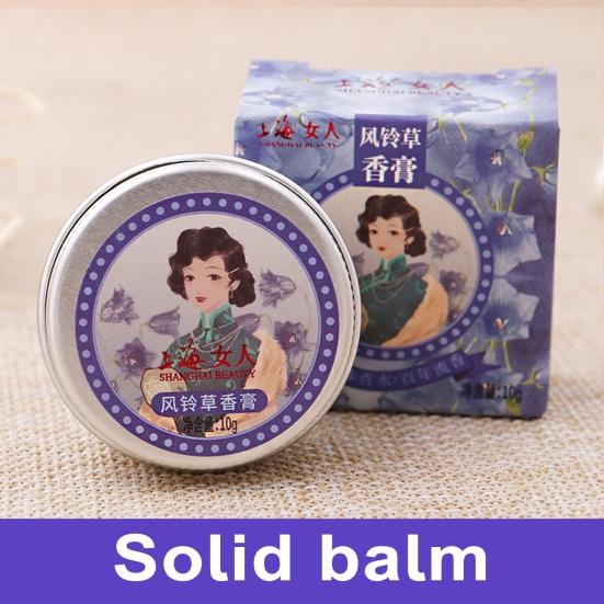 Solid Perfume Chinese Style Body Aroma Balm Long-lasting Jasmine Freesia Osmanthus Natural Flower Fragrance Portable Solid Balm Deodorant Supplies