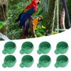 25Pcs Green Mini Bird Parrots Food Water Bowl Parrots Food Water Bowl  Bird Cage Installation
