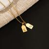 Personalized Custom First Letter Gold-plated Necklace Stainless Steel Engraved Letter Pendant Necklace Christmas Birthday Gift