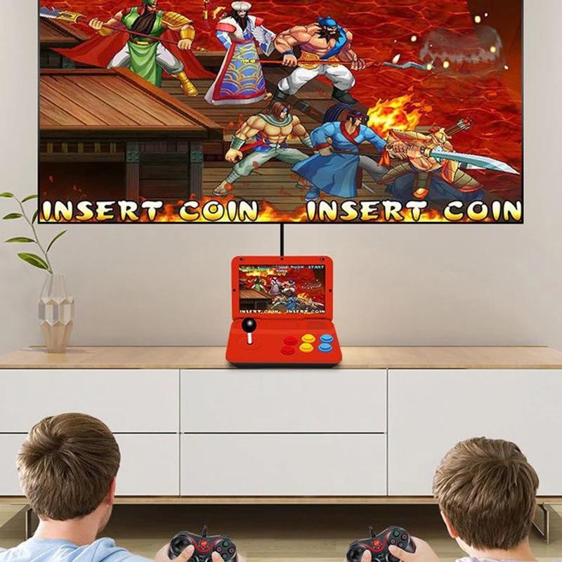 10 İnç Retro Oyun Katlanabilir Video Oyunu Joystick 64G Dahili 10000+ Oyun Arcade Konsolu Gamepad Çıkışı Çıkarılabilir