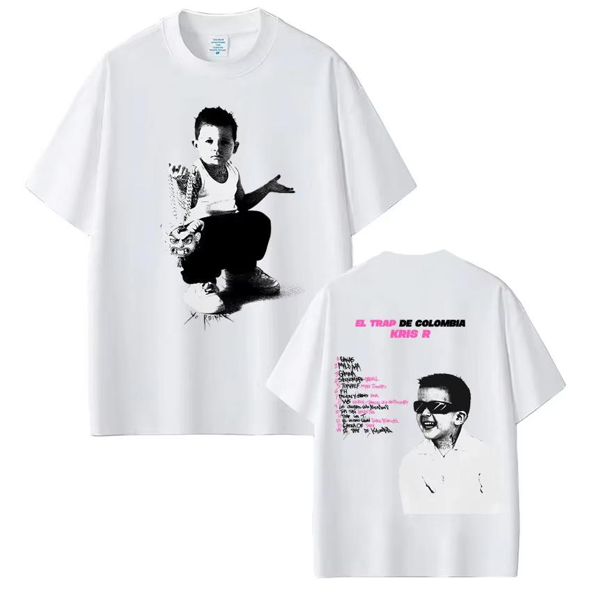 Rapper Kris R New Album 2026 Print Tshirt Unisex Women Fashion Vintage Tshirt Summer Shortsleeved Top Casual pure Cotton Tshirt