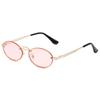 Popular Fashion Sunglasses for Women Men Shades Oval Sun Glasses for Female Male Summer Traveling UV400 Rimless Sunglass Eyewear