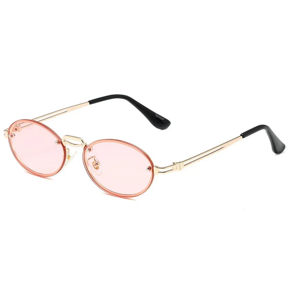 Popular Fashion Sunglasses for Women Men Shades Oval Sun Glasses for Female Male Summer Traveling UV400 Rimless Sunglass Eyewear