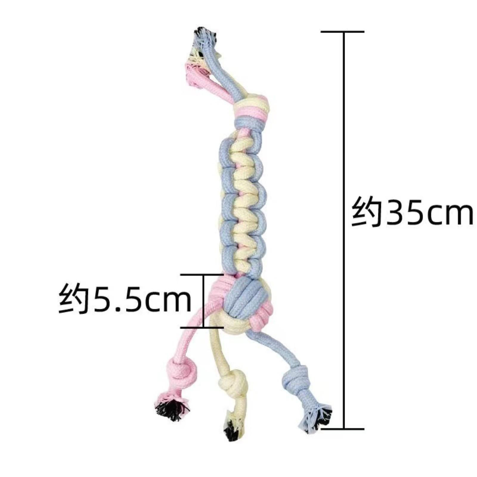 

Durable Pet Chew Toy Rope for Dogs Long Knot Design Tough Cotton Material Interactive Play and Teeth Cleaning One Size