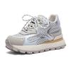 Small 8CM inner height-increasing women's shoes 2025 summer mesh thick-soled Forrest Gump shoes sports versatile breathable dad shoes