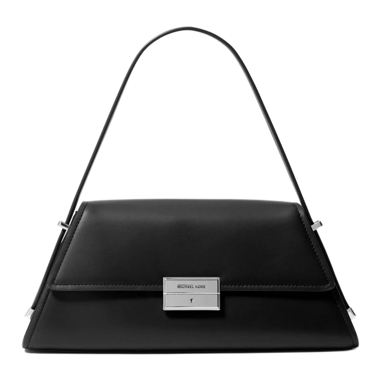 Michael Kors MK Ludlow Signature Metal Detail Leather Tote Bag Medium Women handbags Black 30F4SLNL2L-BLACK Basic Set (Bag+Dust Bag)