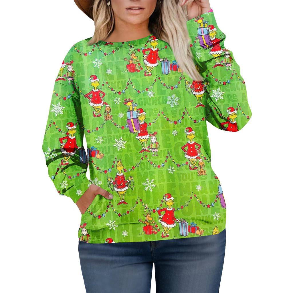 Christmas Sweatshirts For Women Sweater Cute Shirt Fall Pullover Top