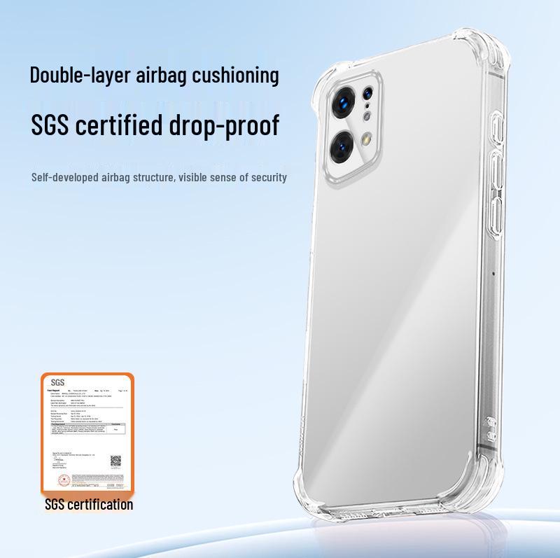 OPPO Find X5/X5 Pro Transparent TPU Airbag Drop-Proof Phone Case