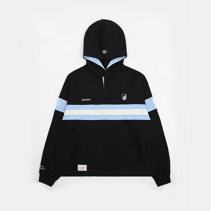 South Korea Badblood American Vintage Contrast Color Casual Loose Hoodie Women Preppy Niche Top Fashion