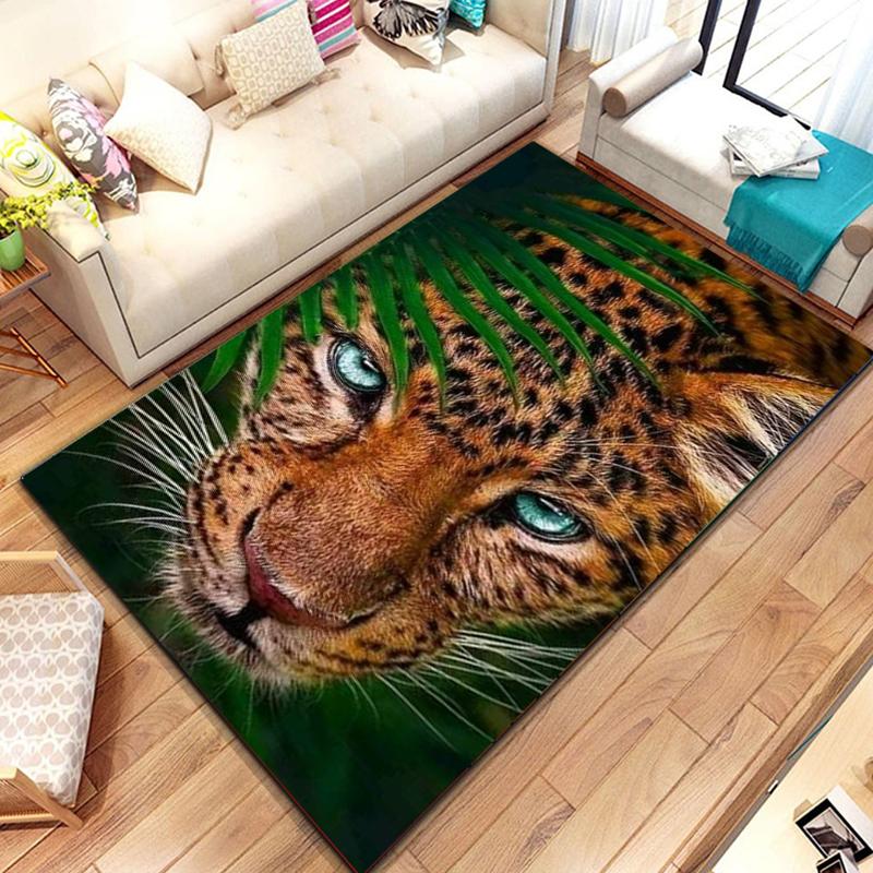 Animal Leopard Cheetah Cartoon Beast Area Rug,Carpet for Home Living Room Bedroom Sofa Doormat Kitchen Decor, bedroom decor