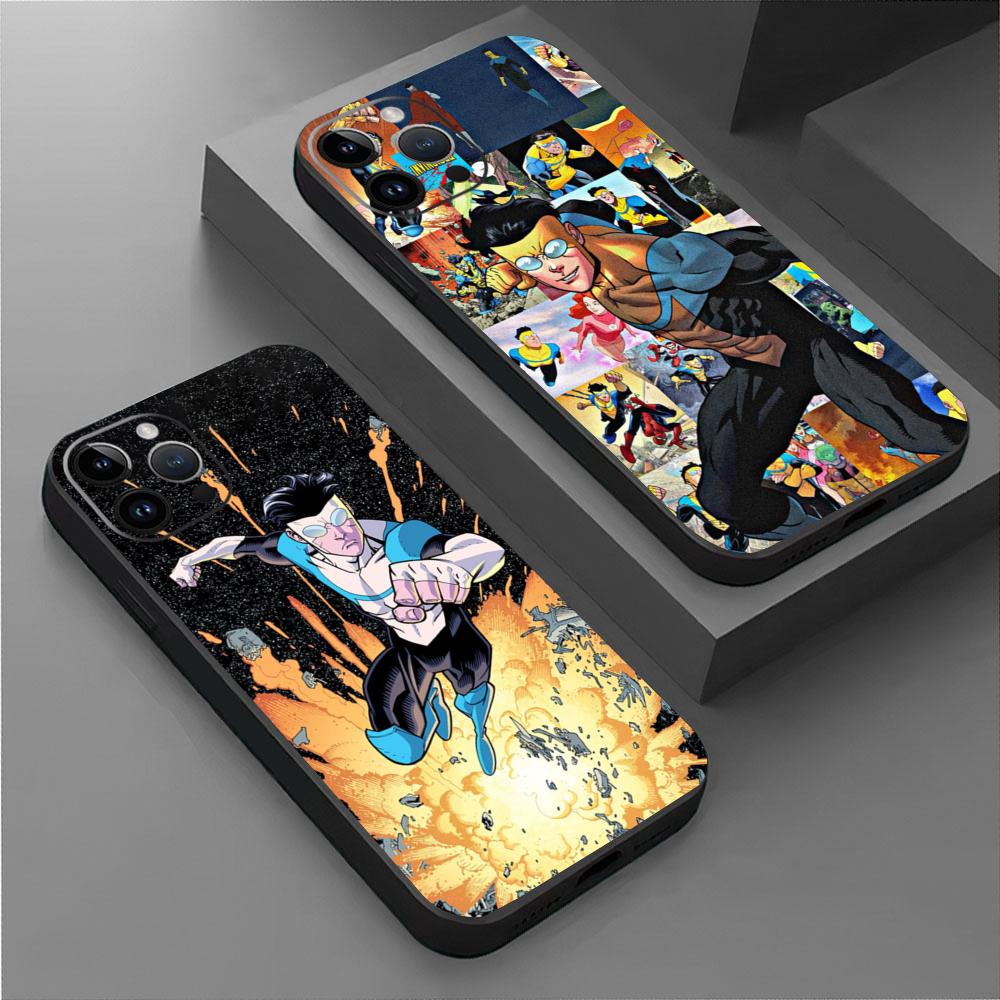 Invincible C-Cartoon Populares Phone Case For iPhone 17 Air 16 E 15 14 13 12 11 XS XR Plus Mini Pro Max Soft Black Cover