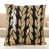 Love Christmas Style Black Soft Fabric Gold Print Pillowcase Home Hotel Bedding Room Decoration Pillowcase 45cm*45cm