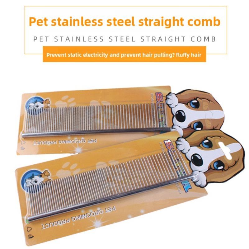 Pet Comb, Pet Dog Grooming Comb, Pet Dog Stainless Steel Bar Comb, Dog Bar Comb