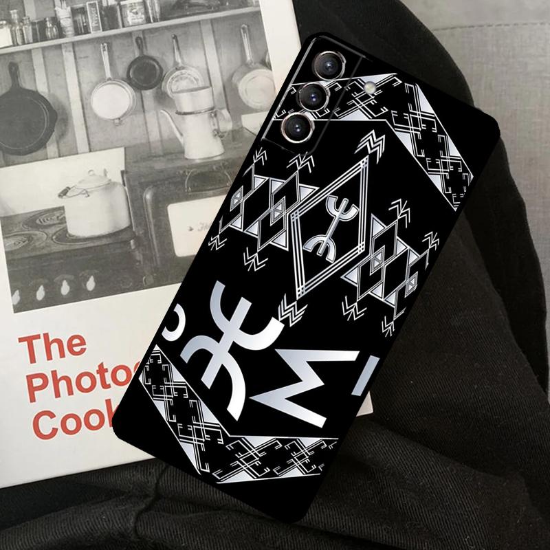 Amazigh Berber Symbol Phone Case For Samsung Galaxy S24 Ultra S22 S23 S20 S21 S24 FE S9 S10 Plus Note 10 20 Ultra