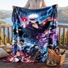 Warm Flannel Throw Blanket,Jujutsu Kaisen Lightweight Cozy Blanket For Bed Sofa And Daily Use