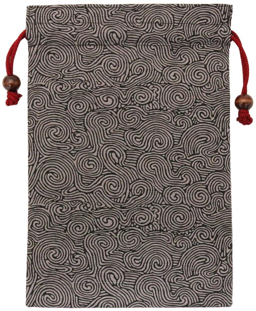Kyosuke Goshuincho Stamp Drawstring X Jomon Arabesque Japanese Large Size Gift Japanese-made (temple/shrine Book) Case/Pouch, Bag, 100% Cotton,