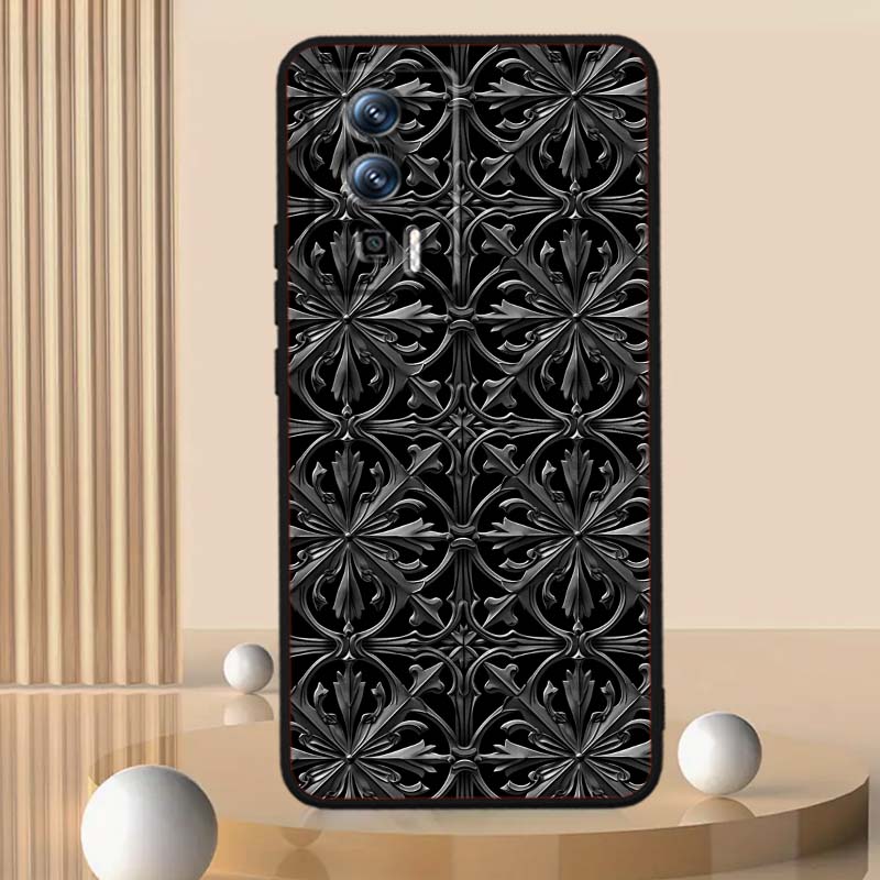 Black carved woven texture Phone Case For Xiaomi Redmi 12 13C 12C 13 10C 9T A2 9A 9C 7A Note 10S 8T 10 9 8 Pro 4G 5G Black
