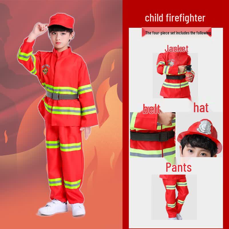 Children s Firefighter Role Play Costume Set 100-190
