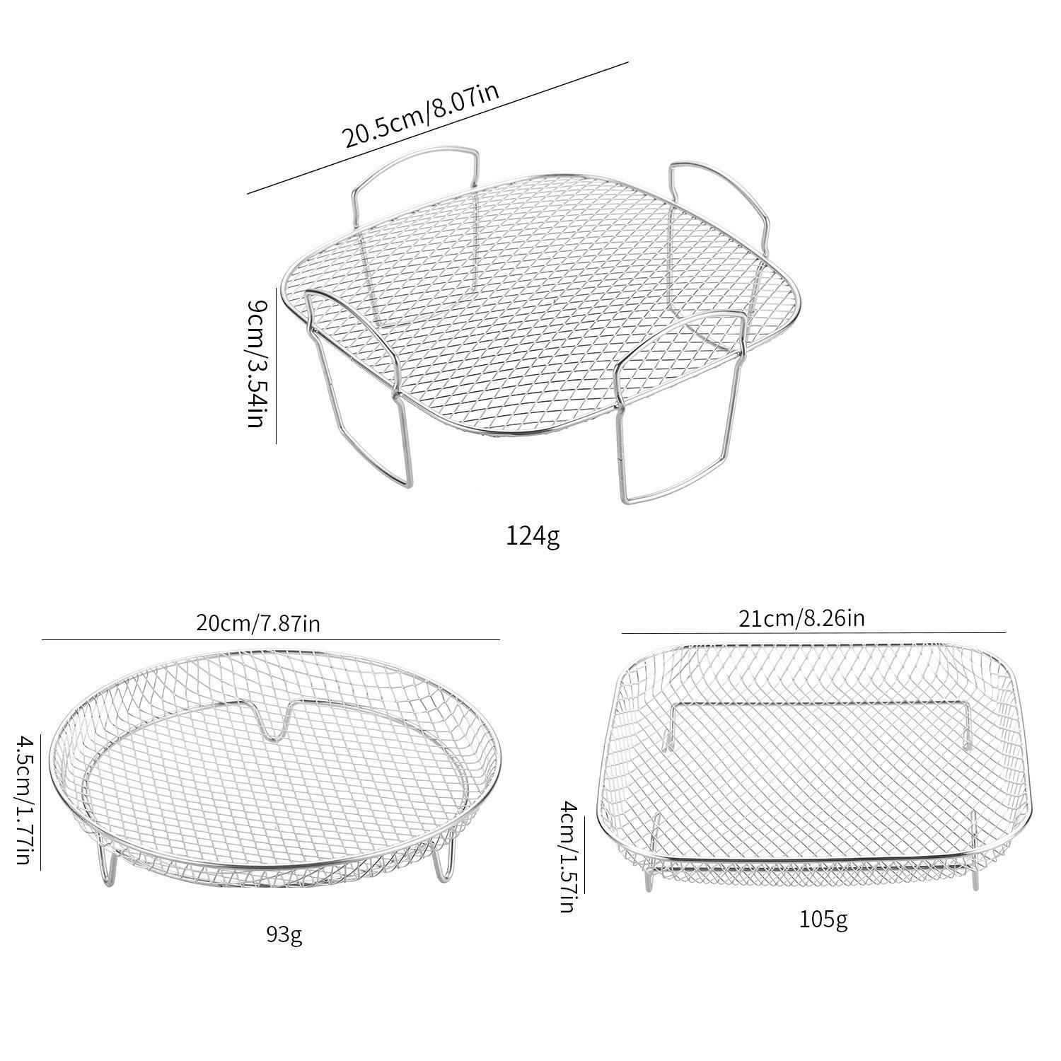 

Тришарова решітка для аерофритюрниці з нержавіючої сталі 304, дегідратор і гриль stainless steel square rack, single layer