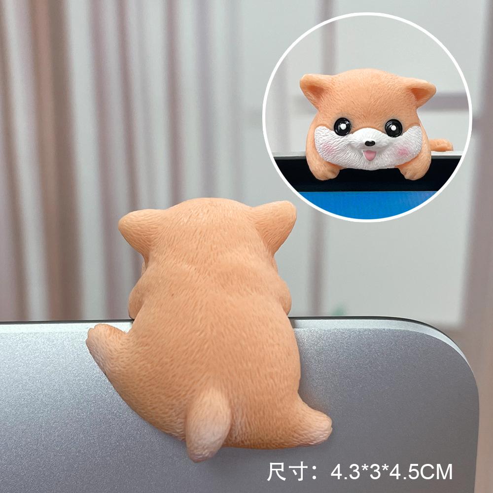 Monitor Decoration Cute Cartoon Animal Car Ornament Auto Interior Dashboard Computer Monitor Screen Accessories For Gifts