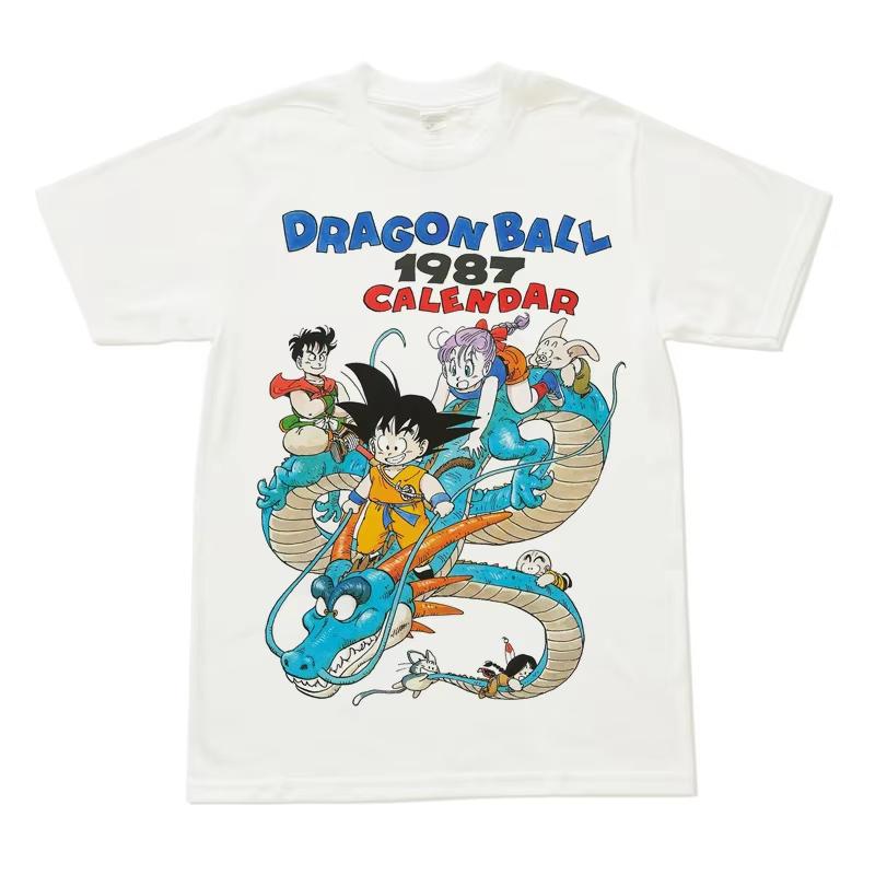 2026 Summer Dragon Ball Retro High Quality Pure Cotton T-Shirt Casual Super Saiyan Print Unisex Tee for Unisex Women Kids Ins