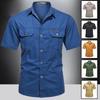 Summer Hiking Hunting Shirts Short Sleeve Combat Tactical Shirt Quick-Dry Camping Fishing Shirts Male Hunting Military Outfit
