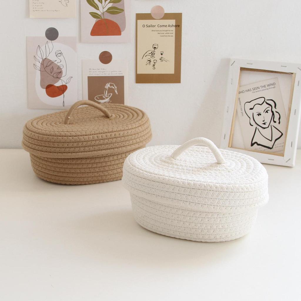 Desktop Dustproof Cotton Storage Box for Phones, Cosmetics, Snacks, Needle & Thread