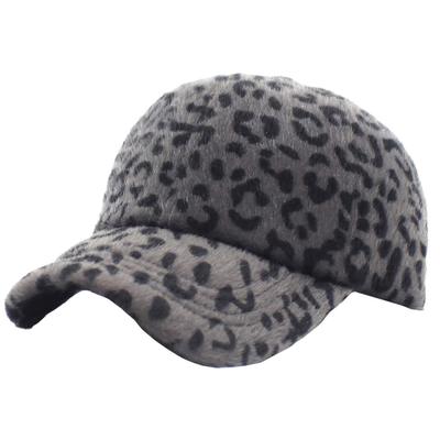 WHITE FANG Leopard Print CA440 Hat, Cap, Animal, Stylish, Brushed, Casual, Men's, Women's, (01 Gray)