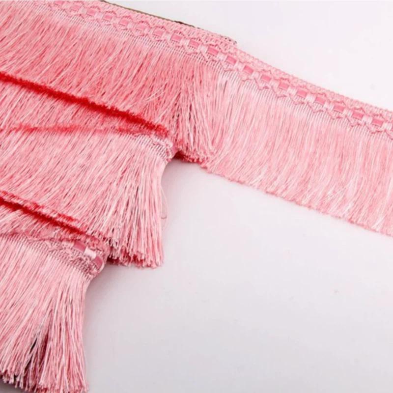 10cm Šířka Třásňové Lemování Zlatá Třásně Krajková Třásňová Páska Pro Záclonu Pohovku Polštář Stínidlo Domácí Textil DIY Šití Dekor