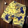 Sommer-Strandhose mit Surf-Print, lockere, lässige Caprihose