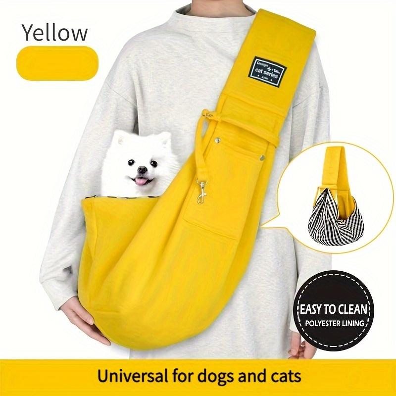 

Soft polyester pet sling strap for cats and small dogs - Comfortable outdoor travel bag with adjustable shoulder straps