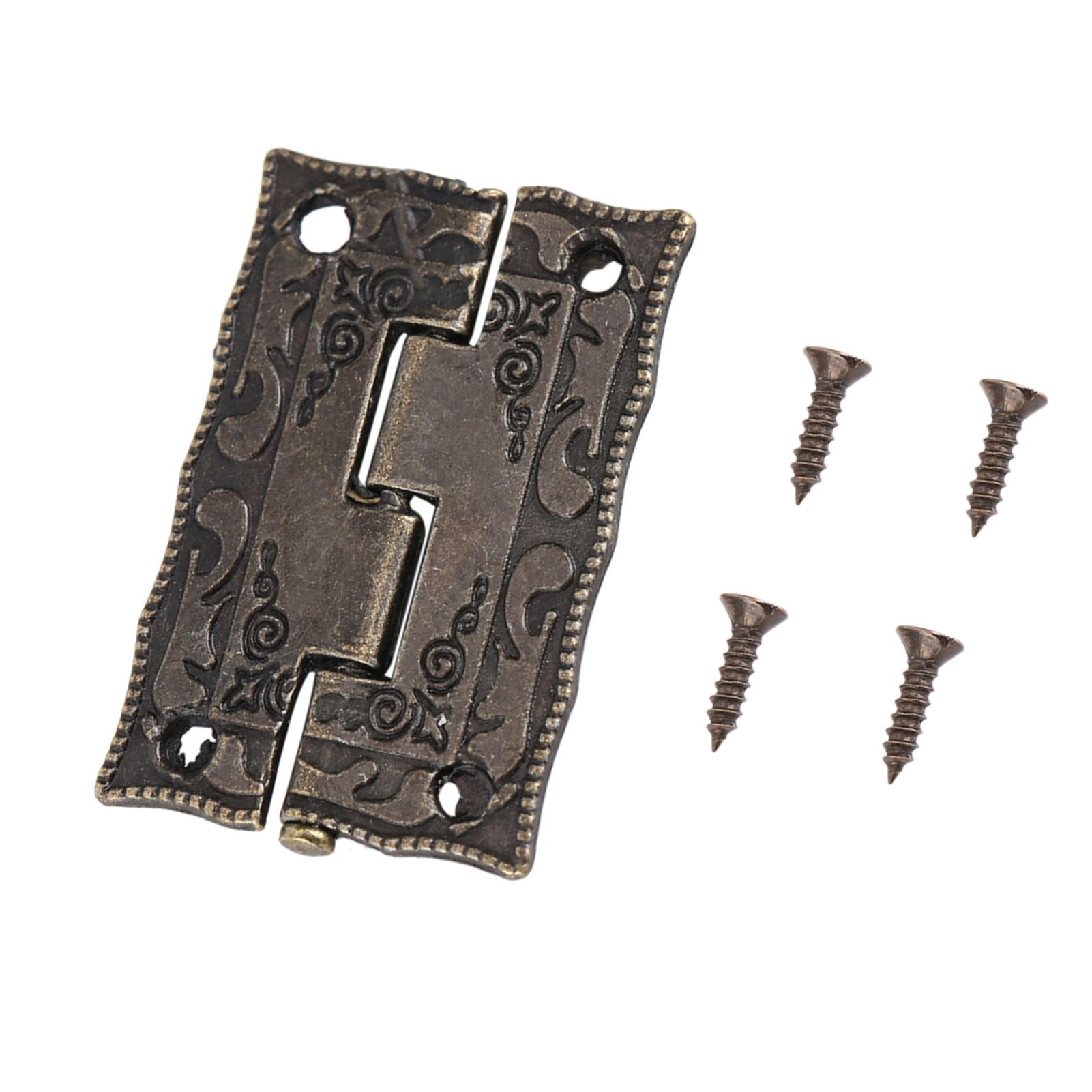 

10Pcs 0 degrees 270 degrees Antique Bronze Cabinet Jewelry Box Hinges Door Furniture Wood Case