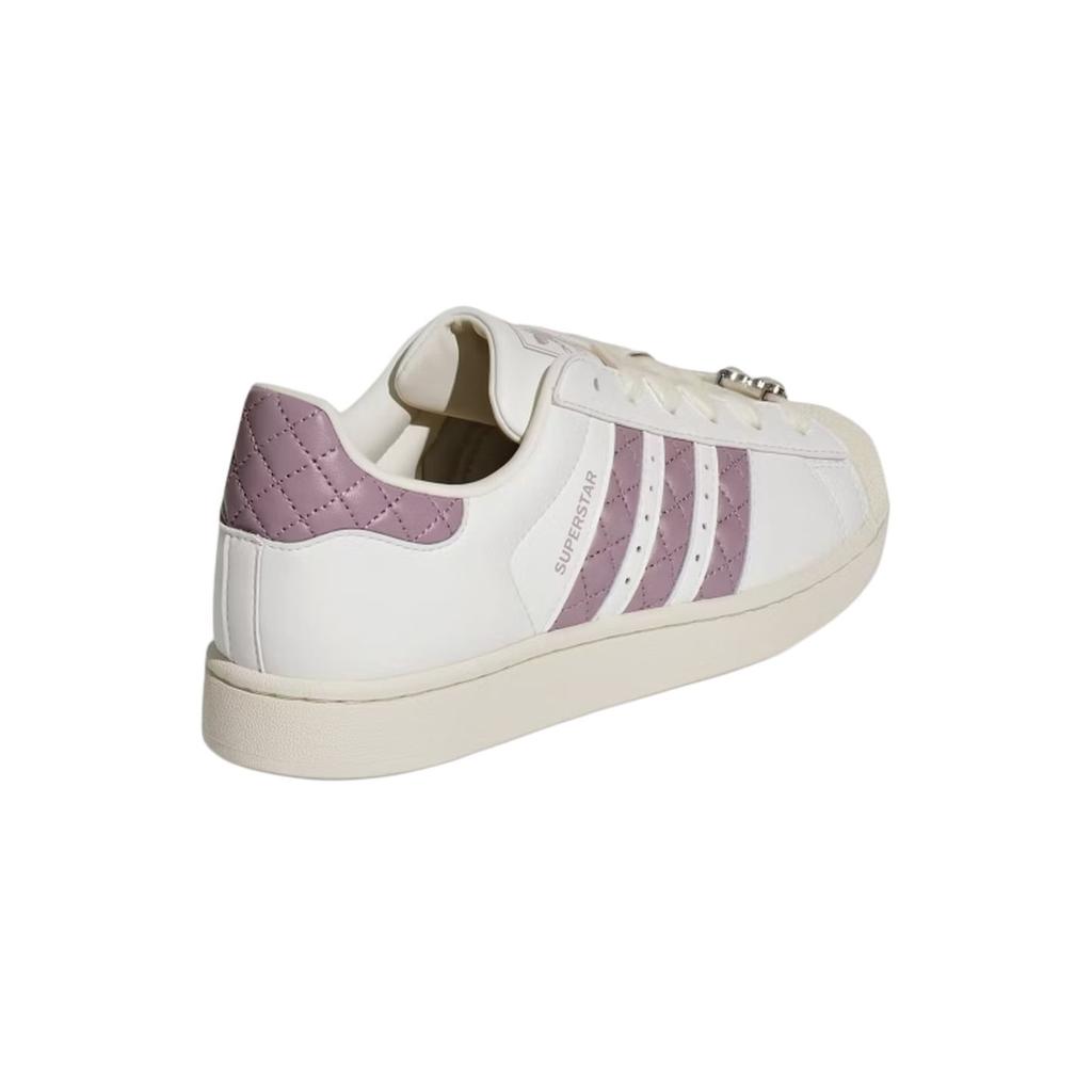 adidas Originals Superstar 2 Comfortable Versatile Sneakers Women Sneakers White Purple KJ7300